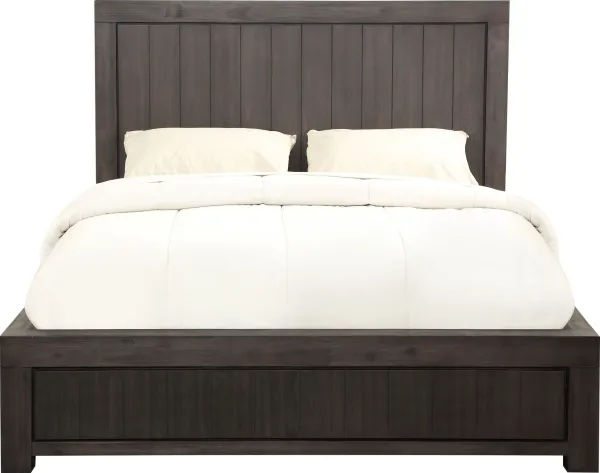 Heath Queen-Size Platform Bed in Basalt Grey