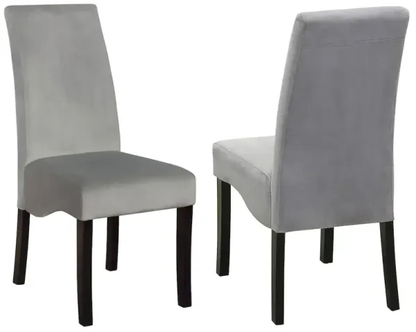 Stanton Velvet Upholstered Dining Side Chair Grey (Set of 2)