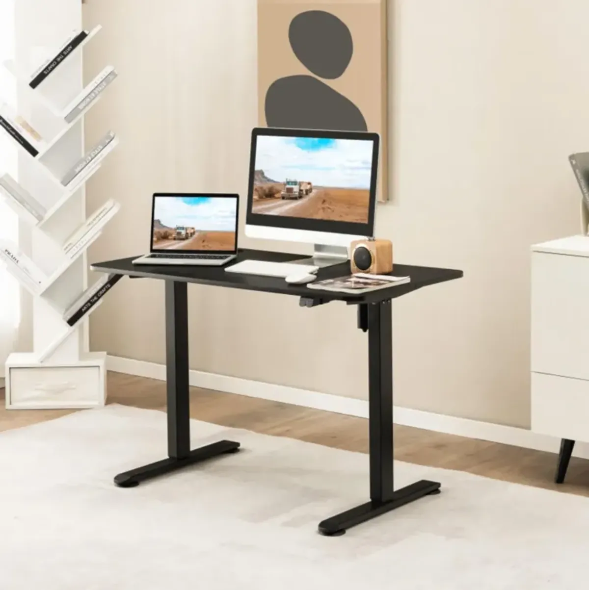 Hivvago Electric Standing Desk Adjustable Stand up Computer Desk Anti-collision