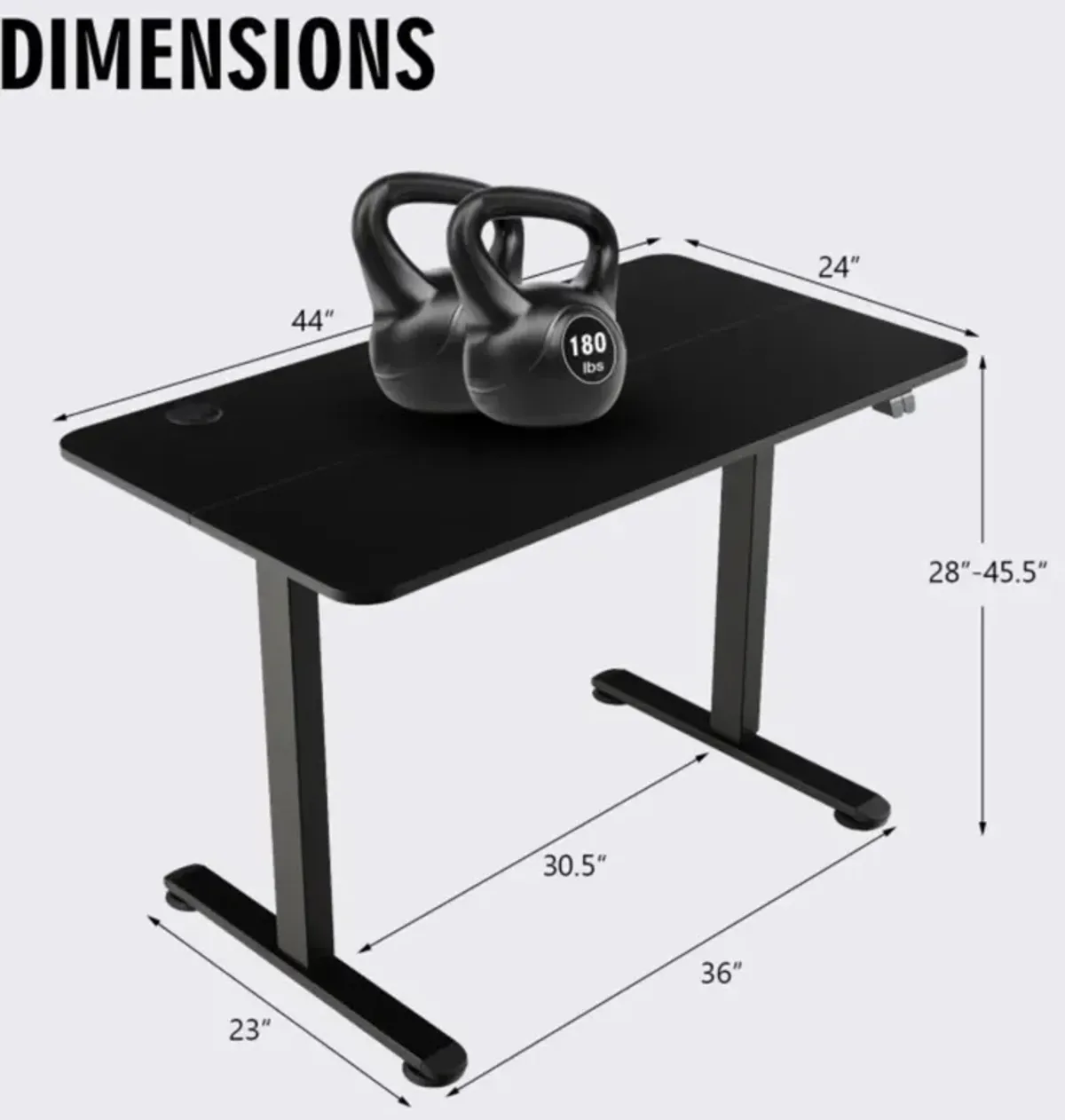 Hivvago Electric Standing Desk Adjustable Stand up Computer Desk Anti-collision