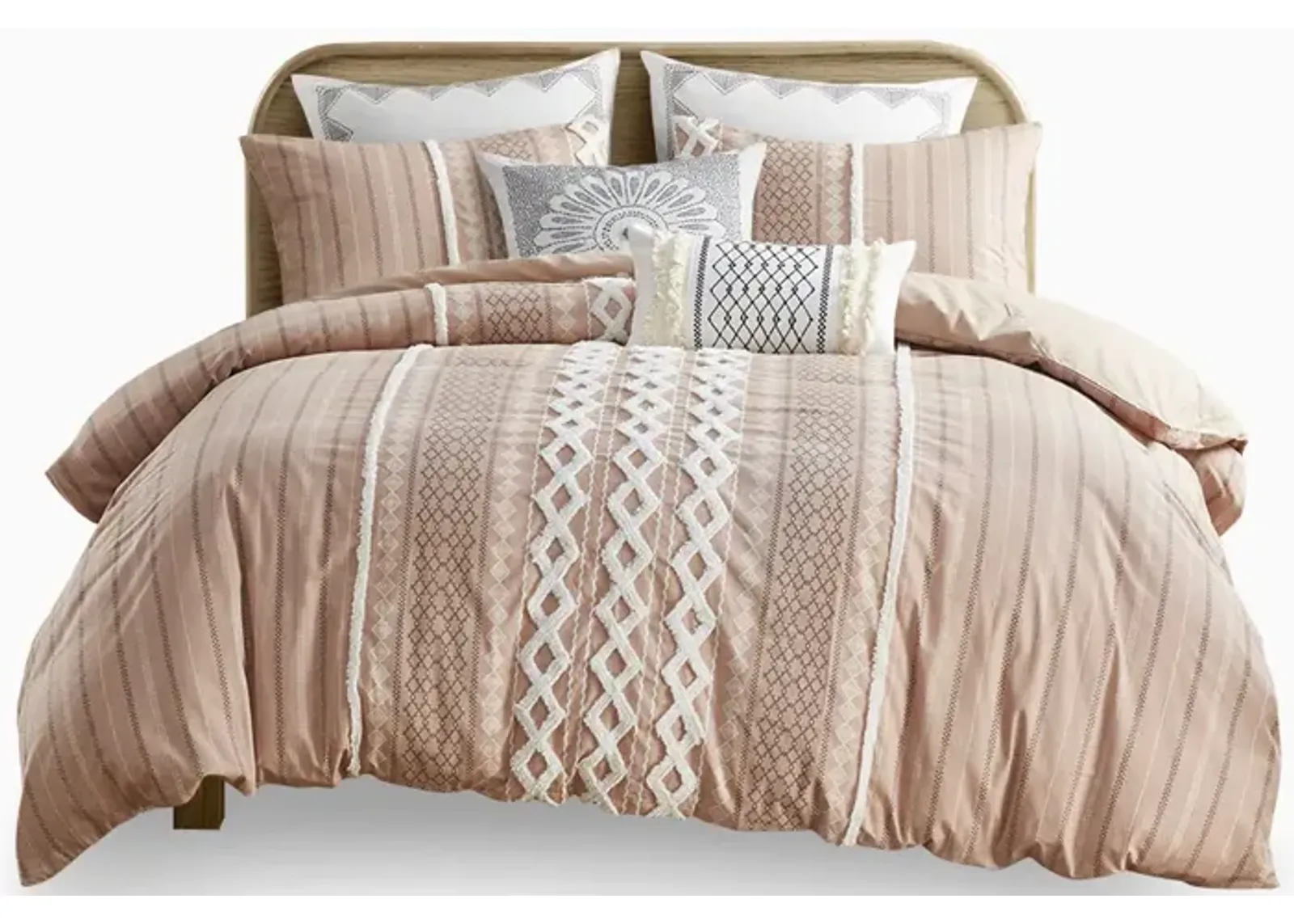 Gracie Mills Modesto Printed Cotton Comforter Set with Chenille