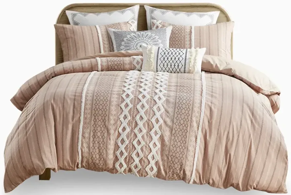 Gracie Mills Modesto Printed Cotton Comforter Set with Chenille