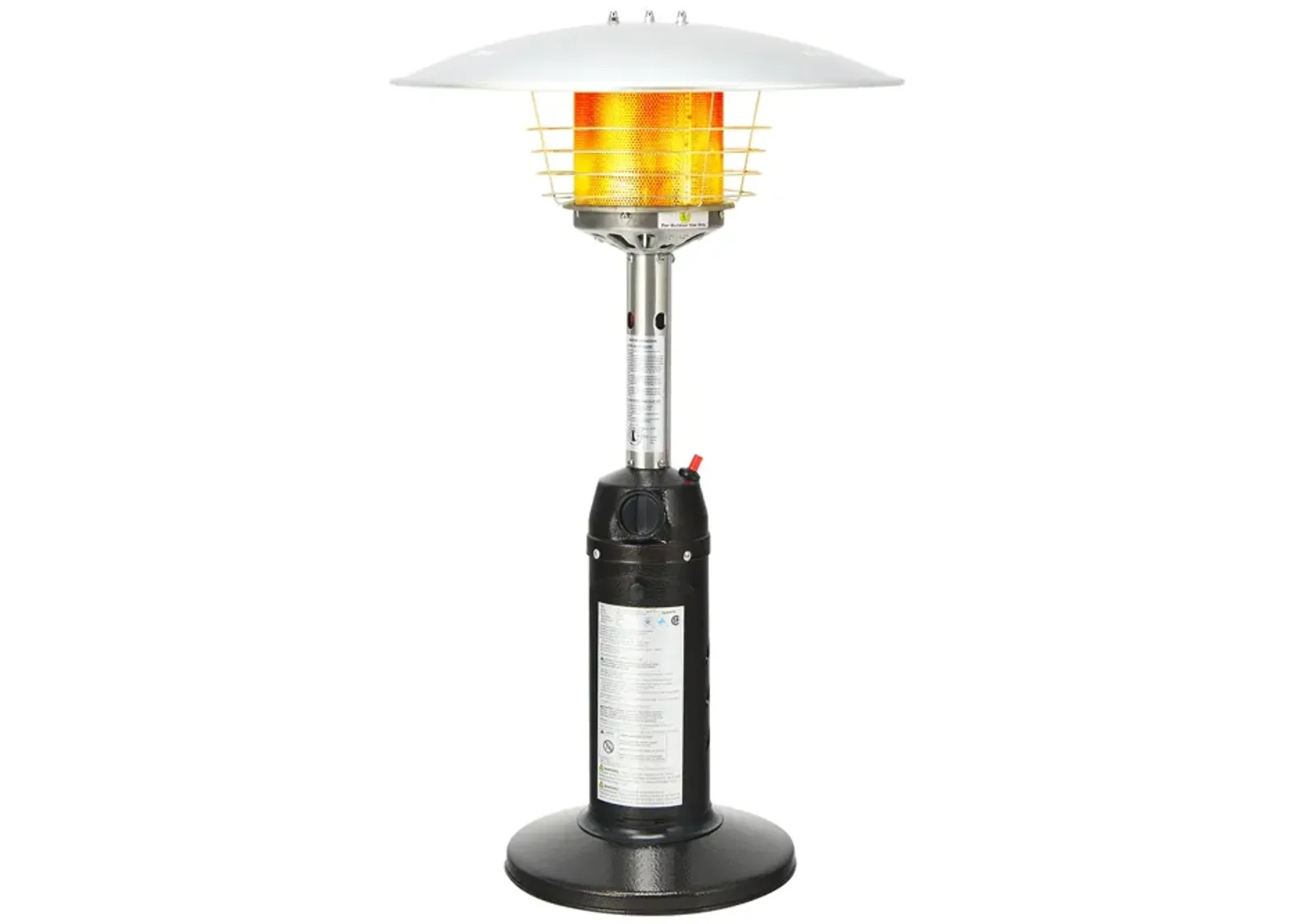 11 000 BTU Portable Tabletop Propane Patio Standing Heater-Black