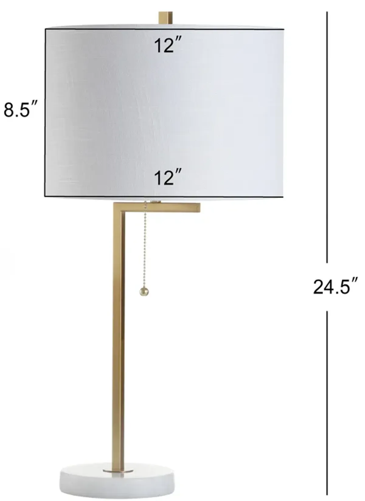 Alyssa Metal/Marble LED Table Lamp