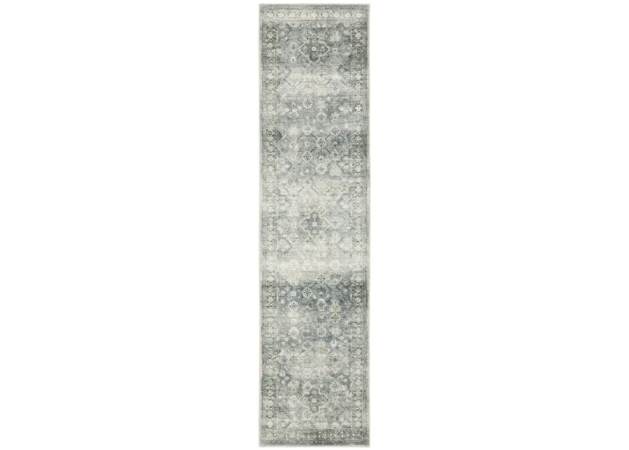 Savoy 2' x 8' Blue Rug