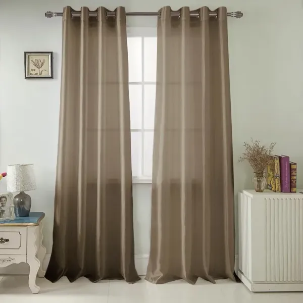 RT Designers Collection Nancy Faux Luxurious Silk Grommet Curtain Panel