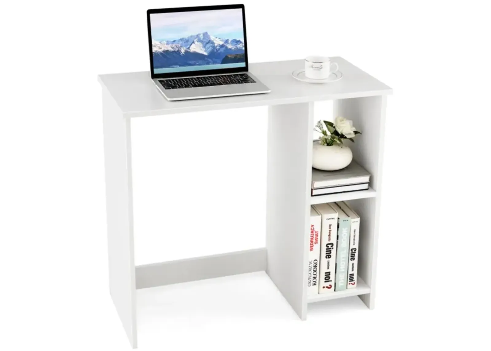 Hivvago 31.5 Inch  Modern Home Office Desk with 2 Compartments