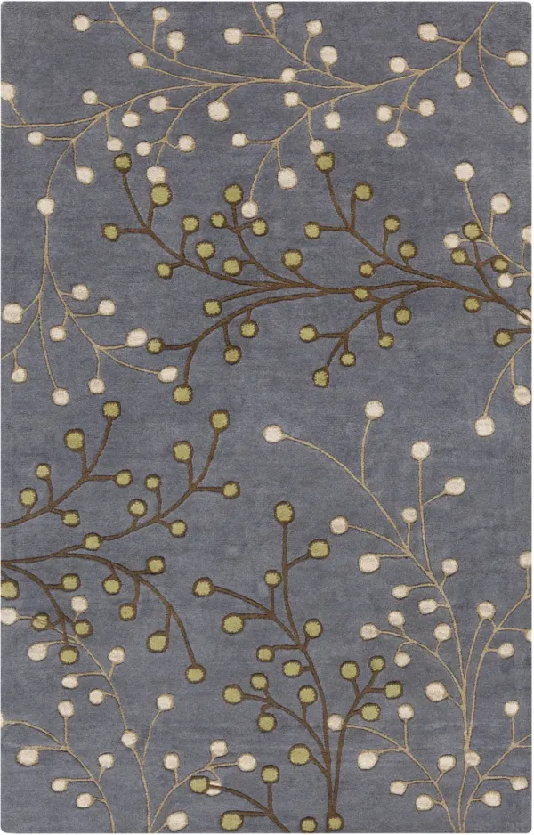 Athena ATH-5053 4' Round Gray Rug