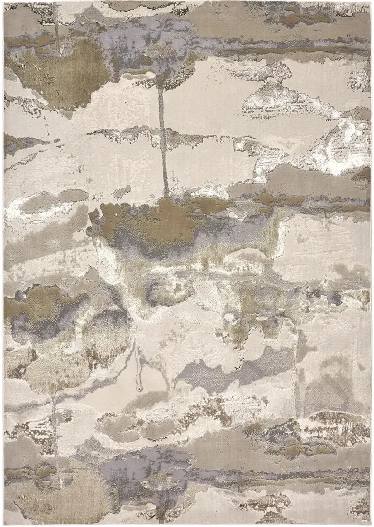 Aura 3737F Gray/Ivory/Gold 6'7" x 9'6" Rug