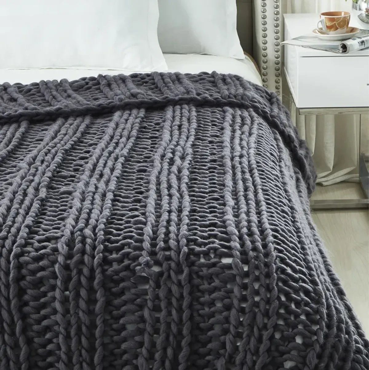 Cozy Tyme Joubert Channel Knit Throw 40"x60".