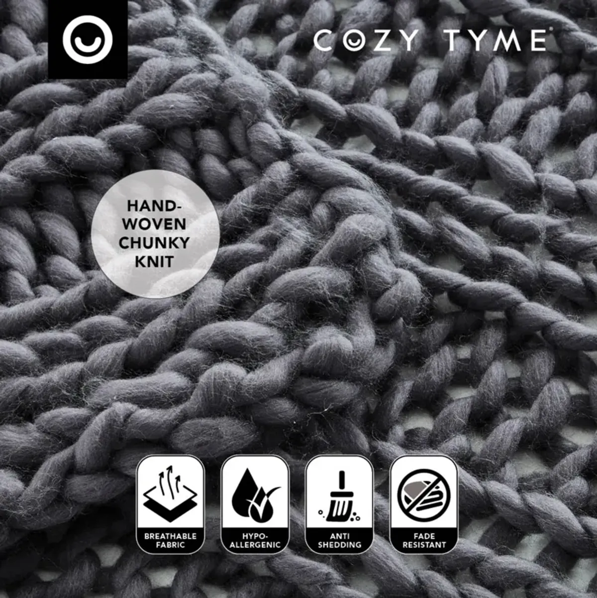 Cozy Tyme Joubert Channel Knit Throw 40"x60".