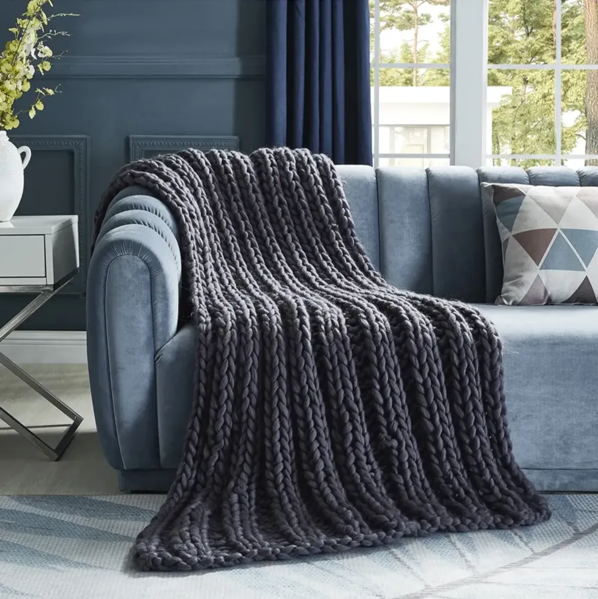 Cozy Tyme Joubert Channel Knit Throw 40"x60".