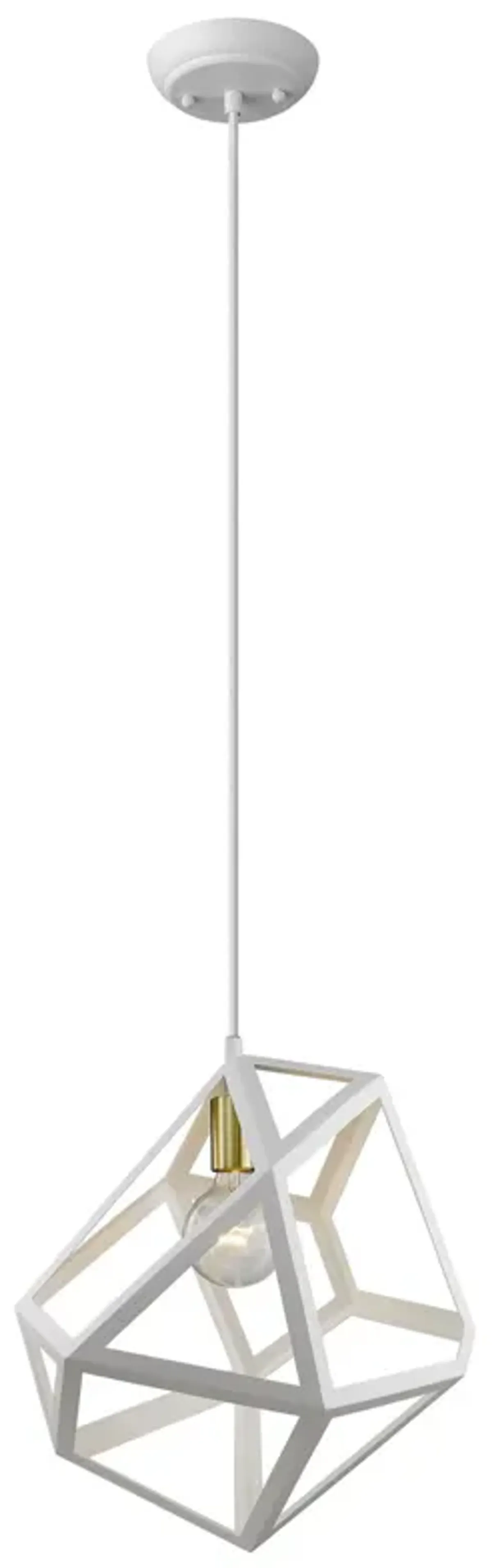 Hivvago Hedron 1-Light White Pendant