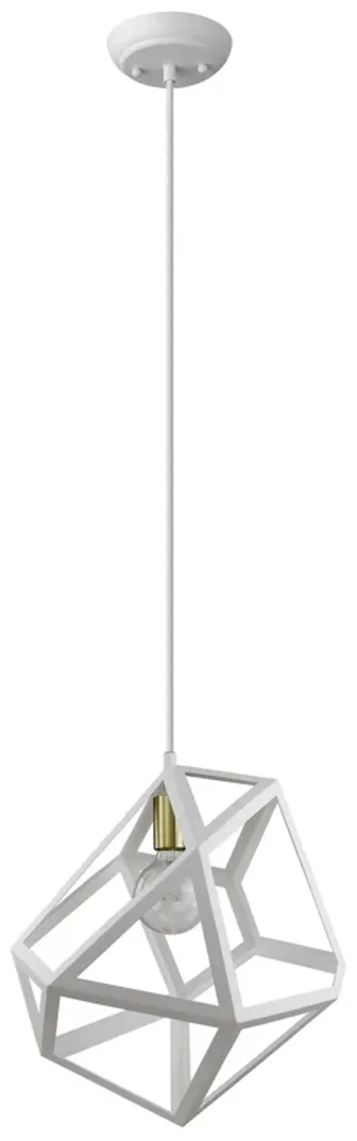 Hivvago Hedron 1-Light White Pendant