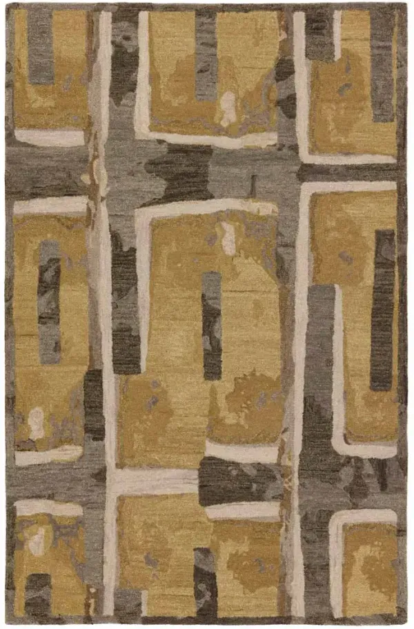 Honeycomb By Zoebios Balsa Yellow/Gold 6' x 9' Rug