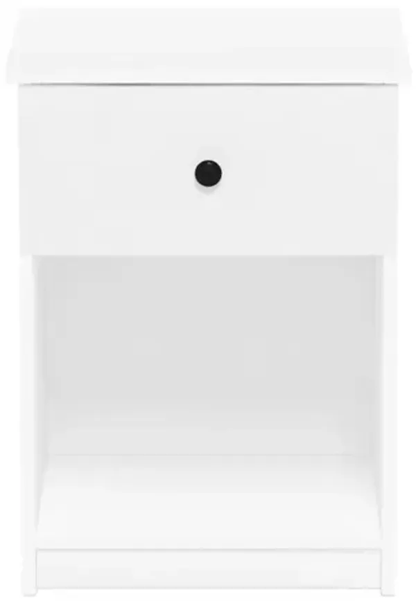 Furinno Lucca Nightstand with One Drawer, White