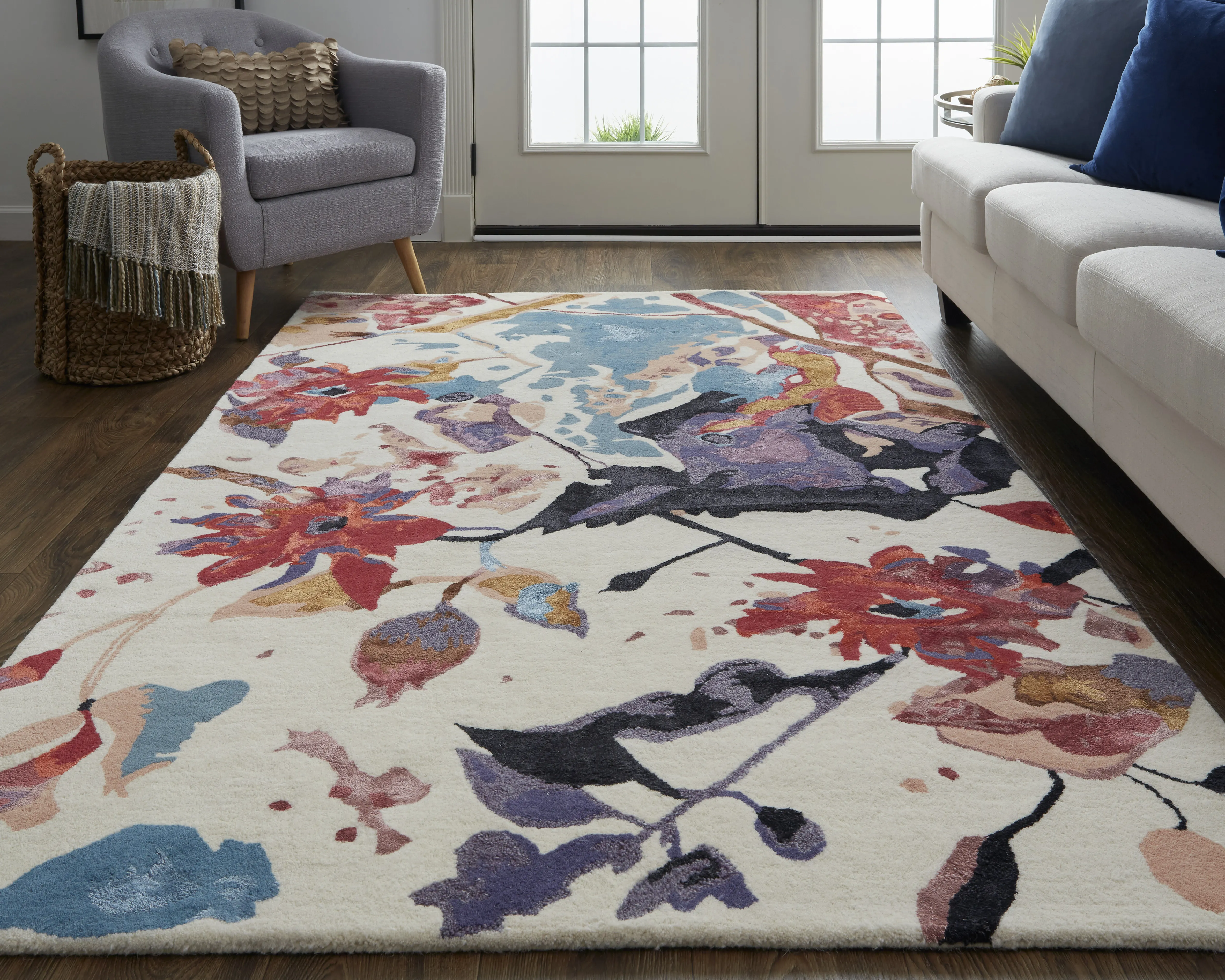 Dafney 8863F Red/Blue/Purple 3'6" x 5'6" Rug