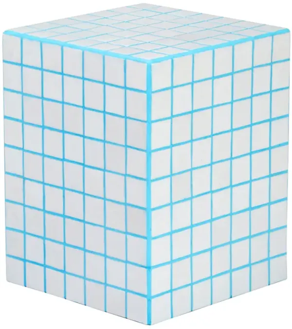 Callista Modern Bohemian Ceramic Tiled Rectangle End Table