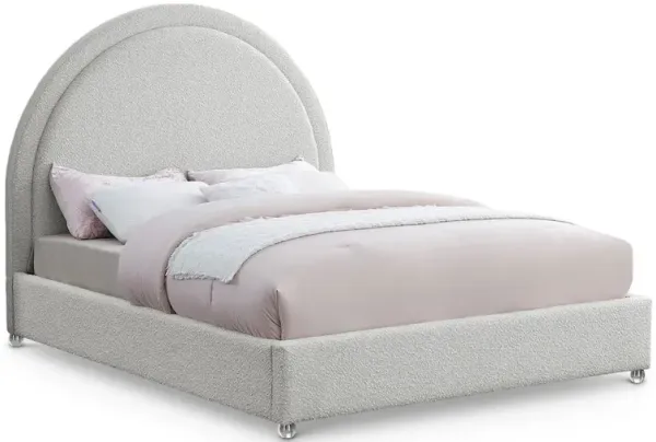 Meridian Furniture Milo Cream Fabric King Bed