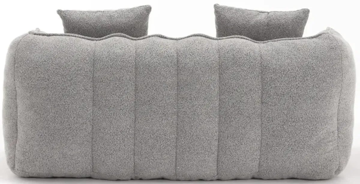 Merax Chenille Lazy Bean Bag Loveseat for Living Room