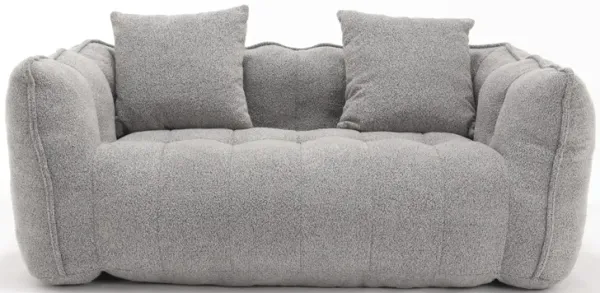 Merax Chenille Lazy Bean Bag Loveseat for Living Room