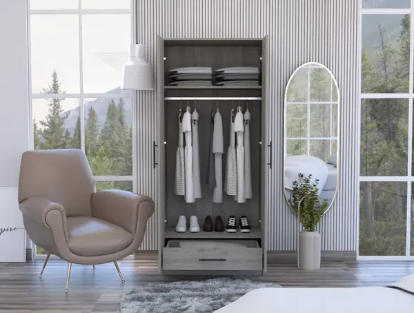 Streamdale Conway Rectangle Armoire Light Gray