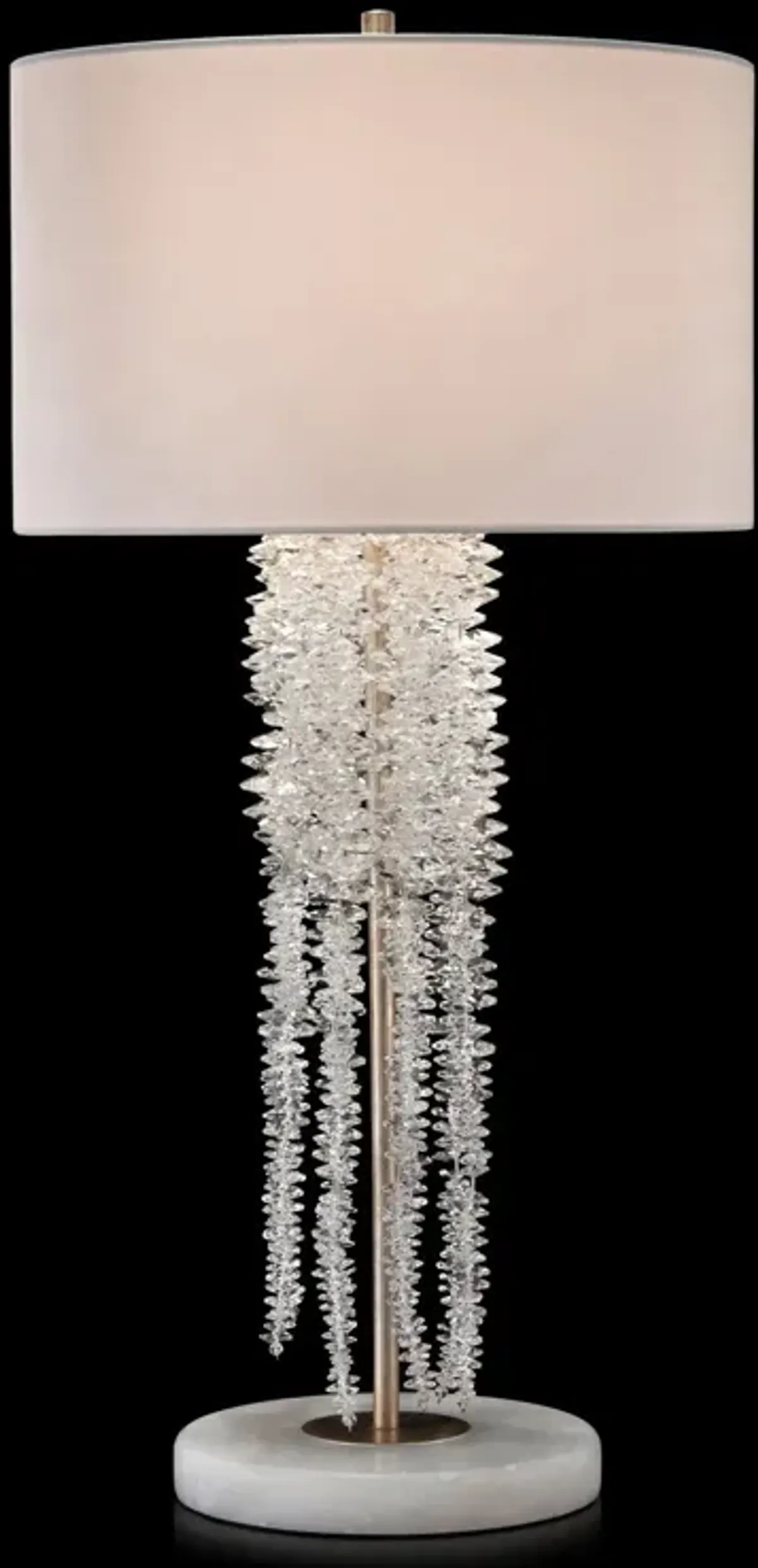 Cascading Crystal Waterfall Table Lamp
