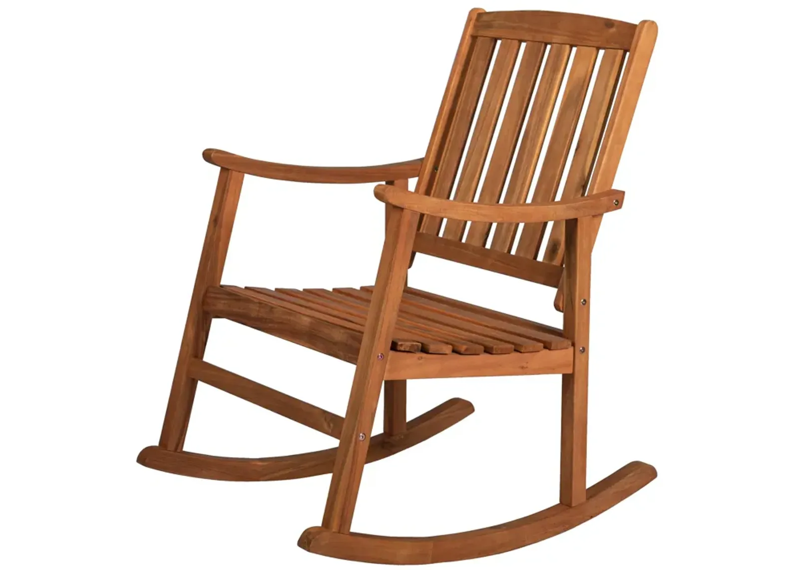 Penny Classic Slat Back Acacia Wood Patio Outdoor Rocking Chair