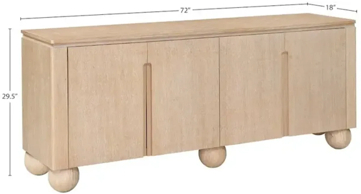 Meridian Furniture Cardiff Natural Sideboard/Buffet