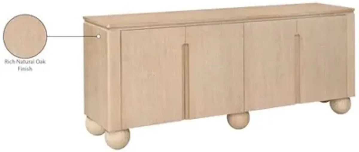 Meridian Furniture Cardiff Natural Sideboard/Buffet