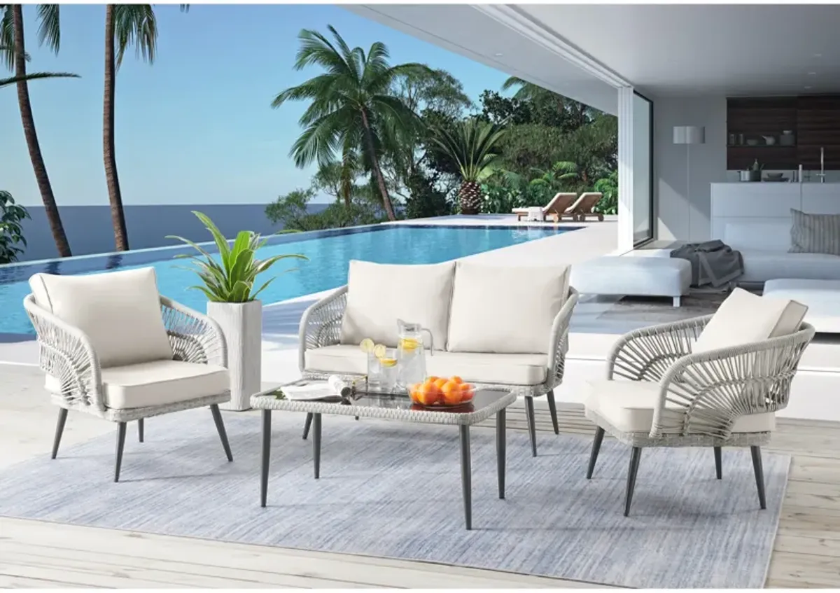 Inspired Home Arsema  Outdoor 4pc Seating Group