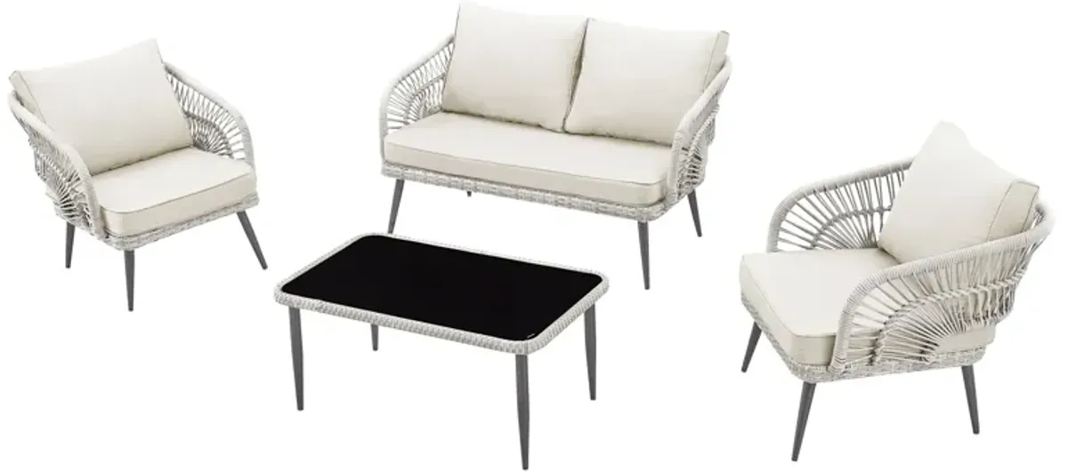 Inspired Home Arsema  Outdoor 4pc Seating Group