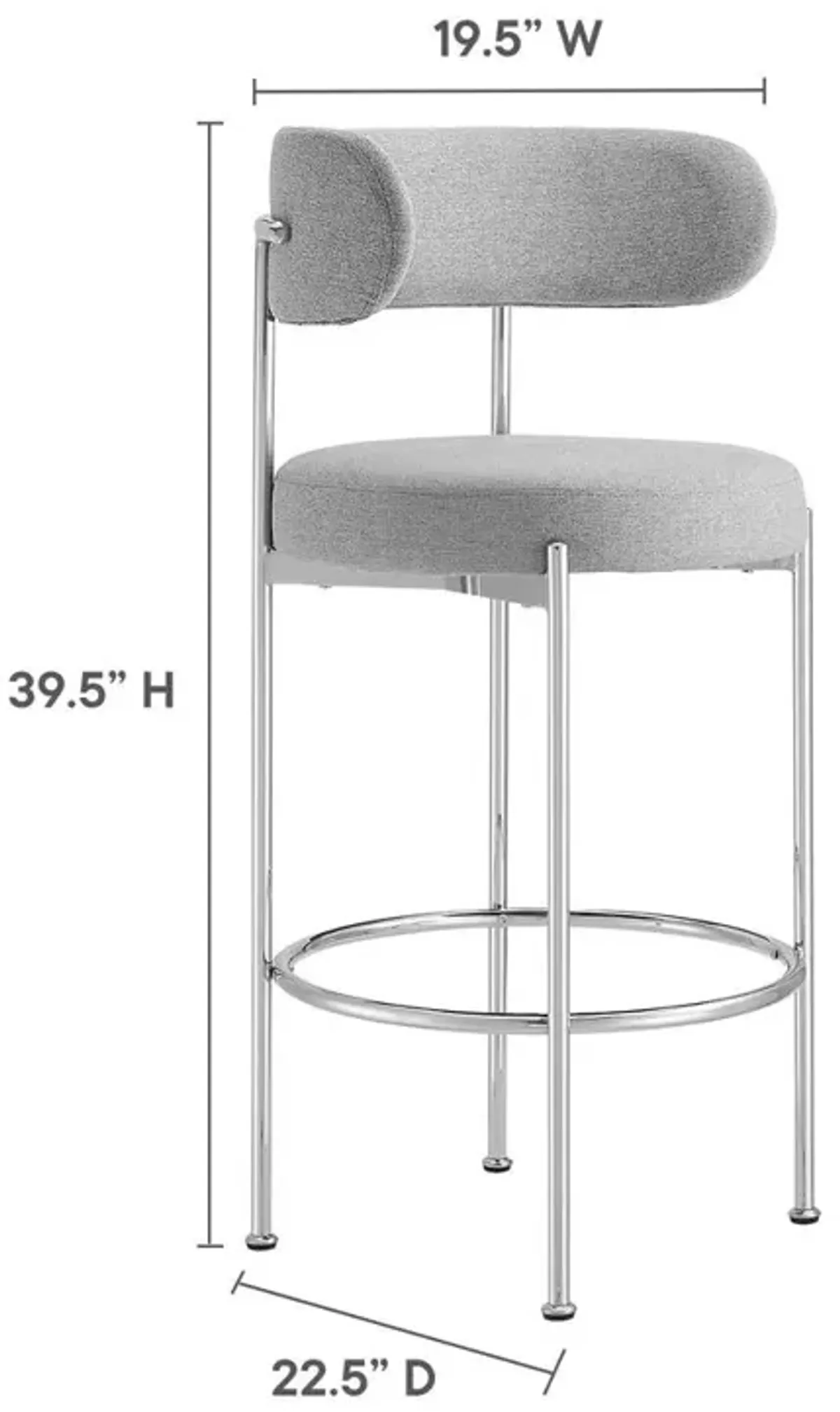 Modway Albie Fabric Bar Stools - Set of 2