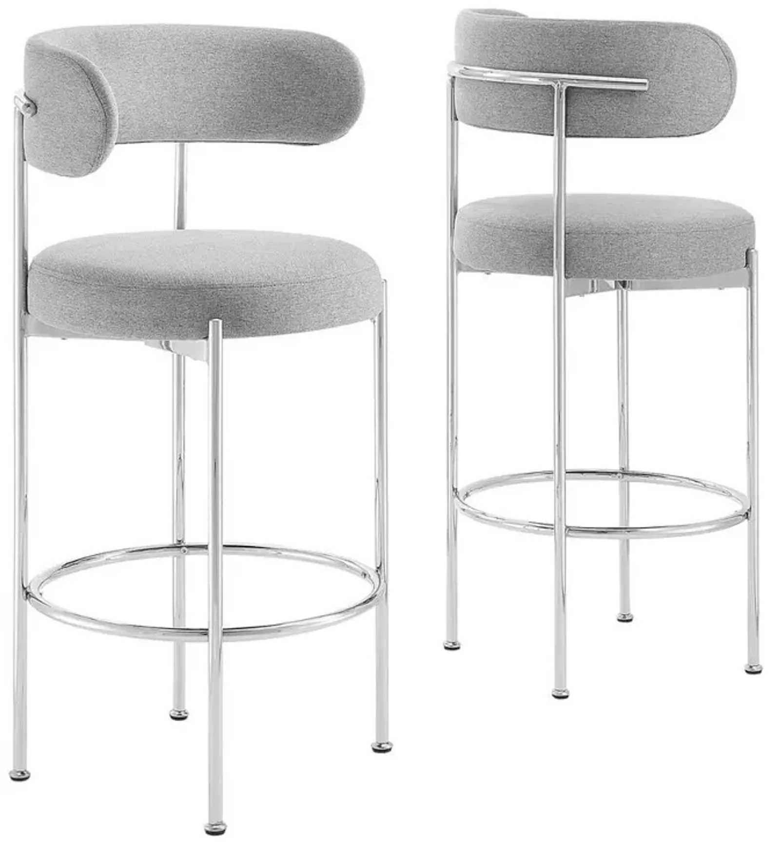 Modway Albie Fabric Bar Stools - Set of 2