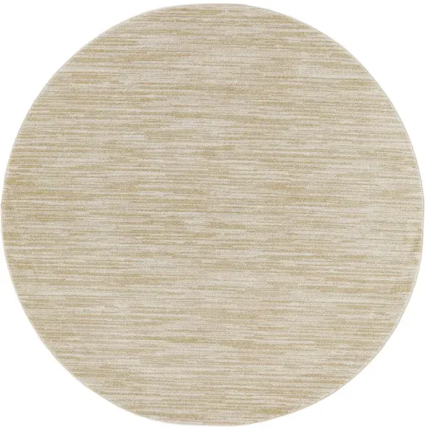 Nourison Essentials NRE01 Ivory/Gold 4' x Round Rug