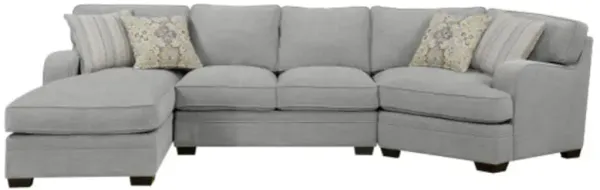 Madrona Burke U-Shaped Sectional with Track Arms, Welt Seaming, And Block Feet