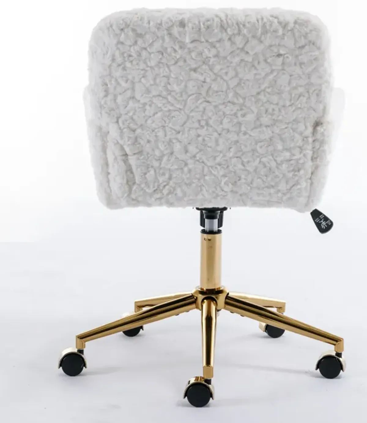 Office Chair Collection: Golden Metal Base, Swivel, Vanity (Beige)