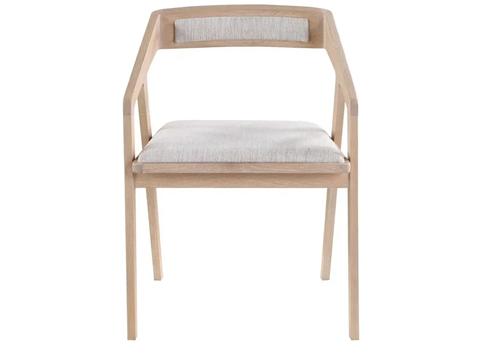 Moe's Home Collection Padma Oak Arm Chair Light Grey