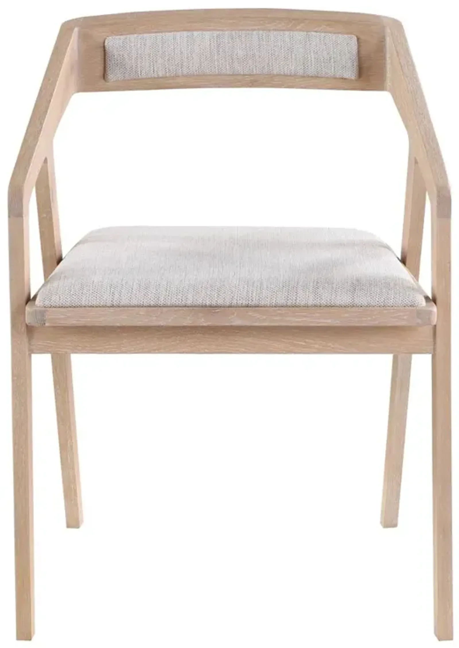 Moe's Home Collection Padma Oak Arm Chair Light Grey