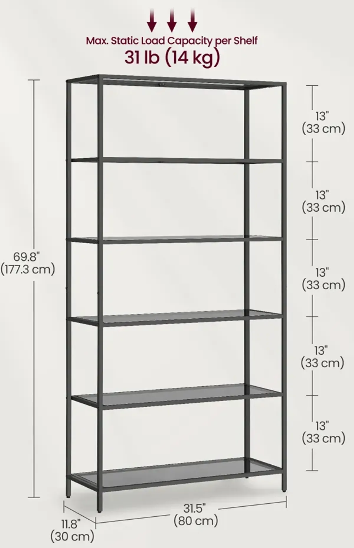 6-Tier Shelving Unit for Ample Storage and Versatile Organization