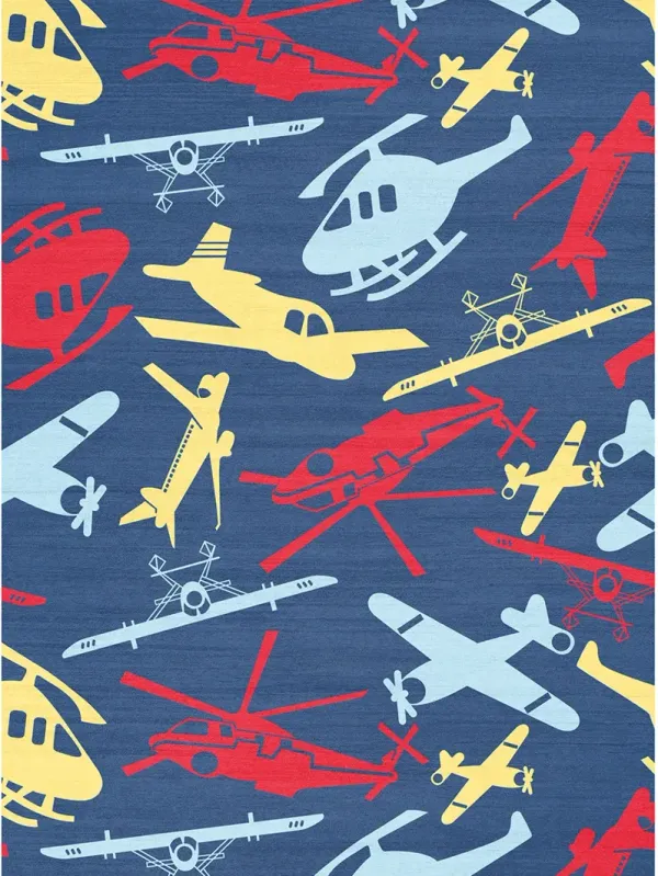 Imagination IMA06 Navy/Multicolor 6'6" x 9'2" Rug