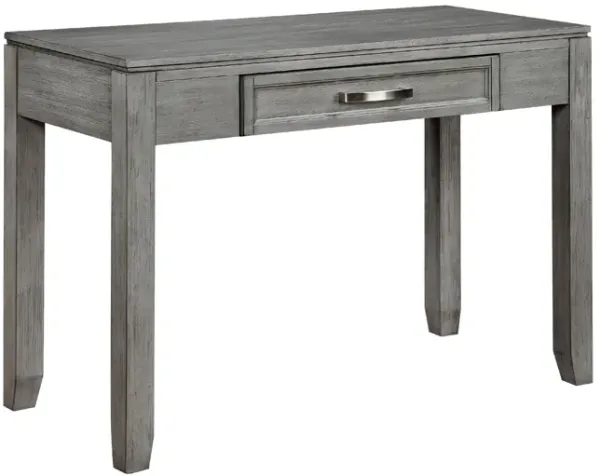 Thiem Writing Laptop Desk, 1 Drawer, Gray Wood Veneer, 42 Inch - Benzara