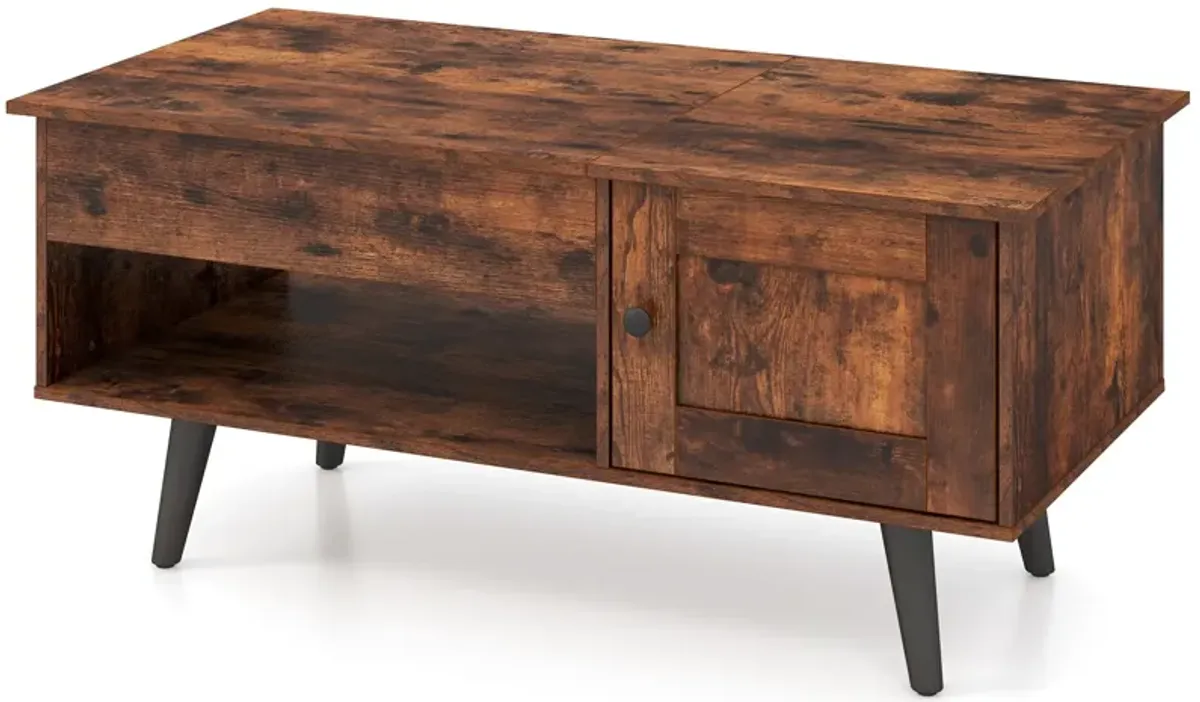 Lift Top Coffee Table with Storage and Hidden Compartment