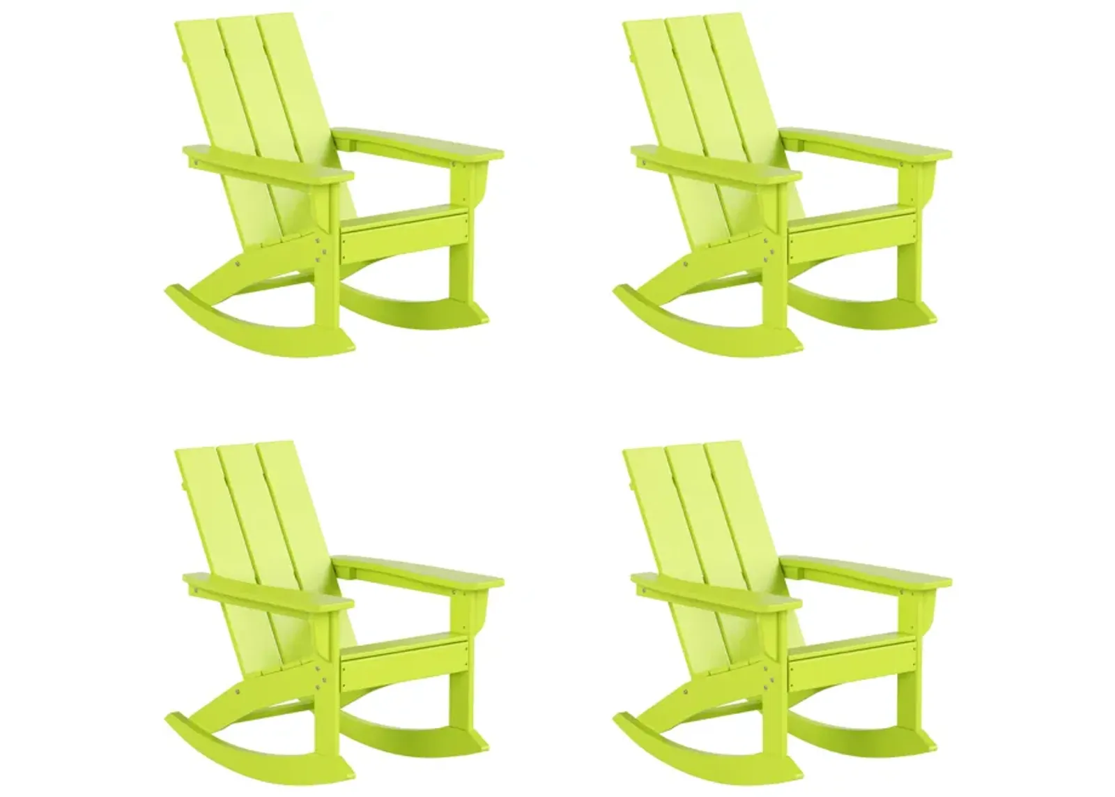 WestinTrends Modern Adirondack Outdoor Rocking Chair (Set of 4)