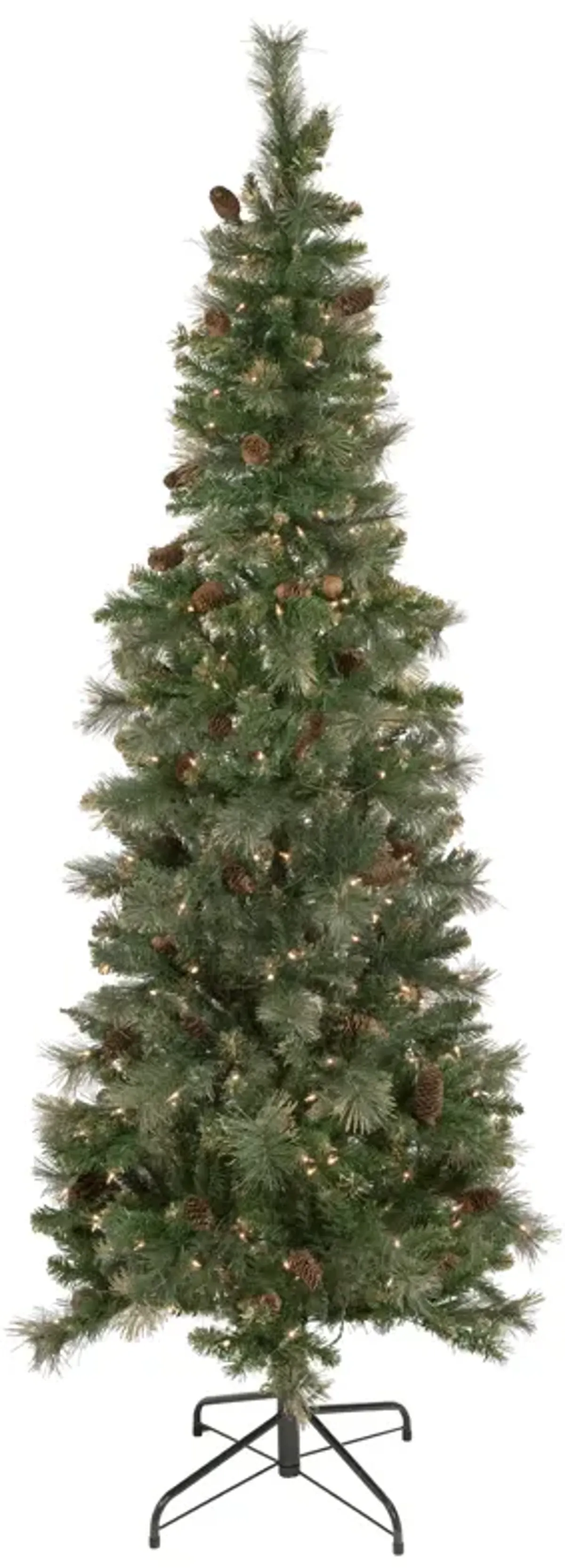 7' Pre-Lit Yorkshire Pine Pencil Artificial Christmas Tree  Clear Lights