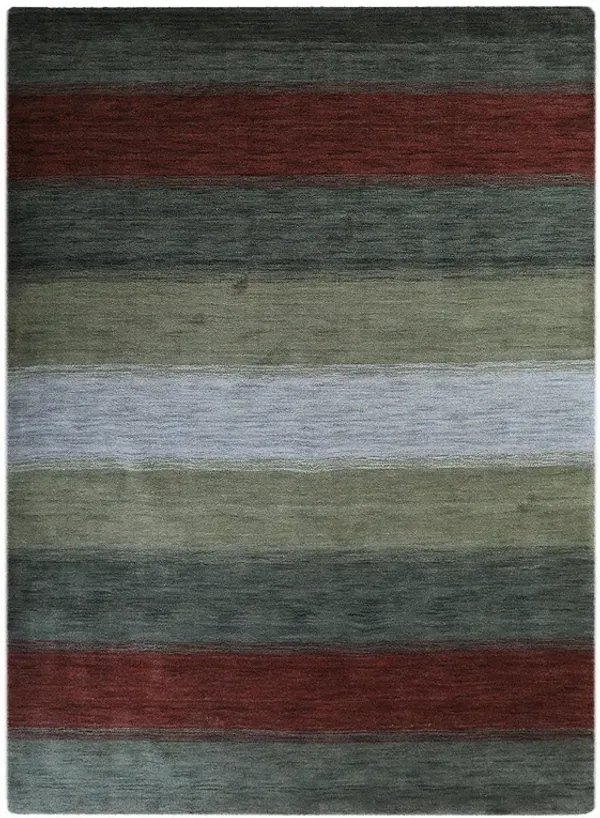 RUGSOTIC CARPETS HAND KNOTTED LOOM WOOL ECO-FRIENDLY AREA RUGS  - 9'x12', Rectangle, Multicolor Color, Contemporary Modern Design, High Pile Thick Handmade Anti Skid Rugs for Living Room (L00098)