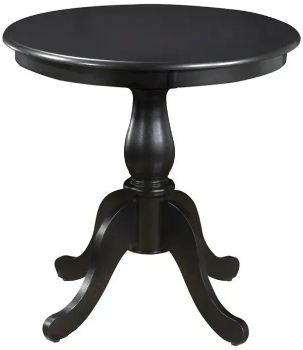 Carolina Living Fairview 30 Pedestal Dining Table with 2 Windsor Dining Chairs - Antique Black