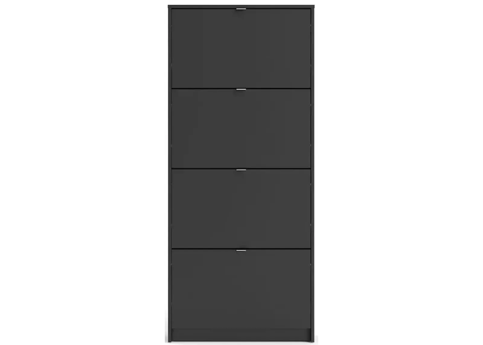 Tvilum Bright 4 Drawer Shoe Cabinet, Black Matte