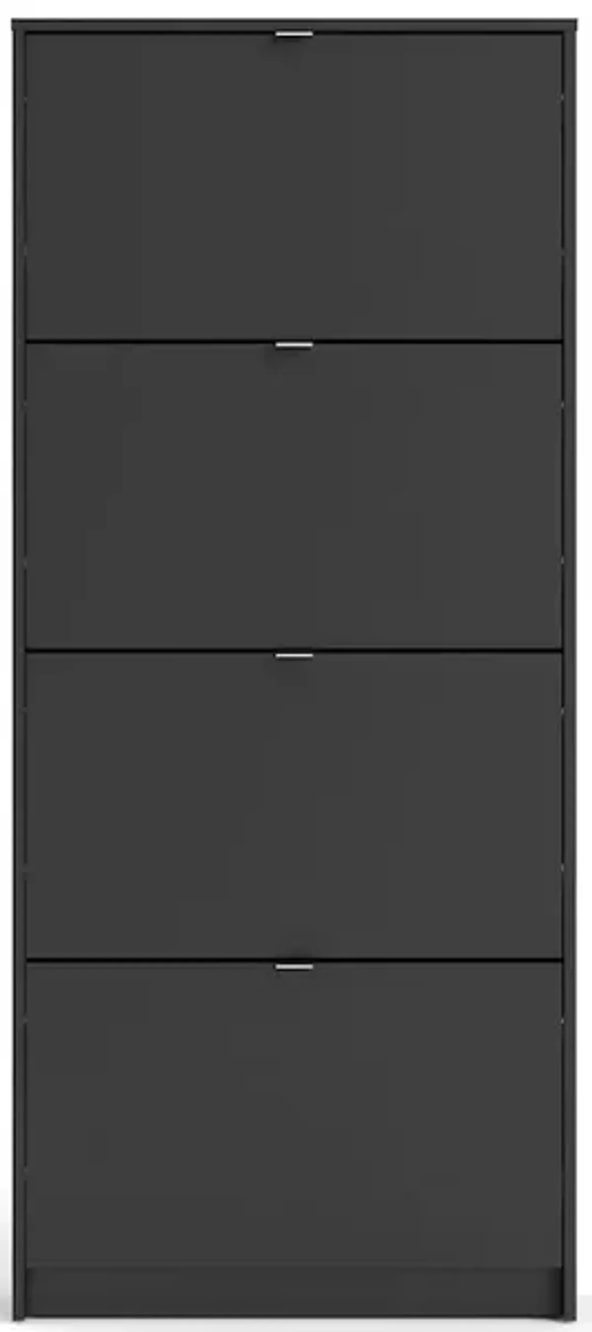 Tvilum Bright 4 Drawer Shoe Cabinet, Black Matte