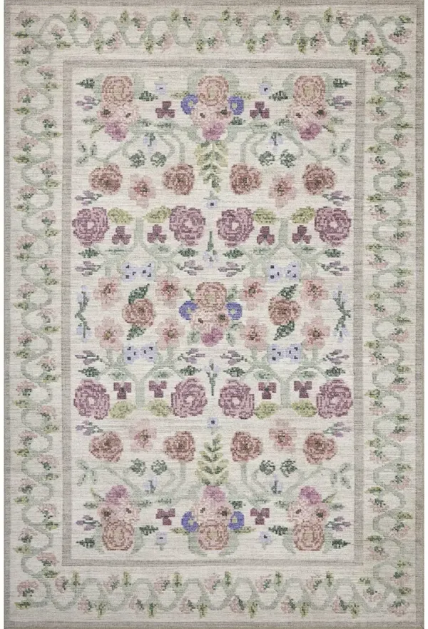 Rosa RSA-01 Ivory 2''3" x 3''9" Rug by Rifle Paper Co.
